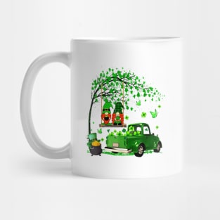 Green Gnomes Truck Shamrock Happy Saint Patrick's Day Shirt Mug